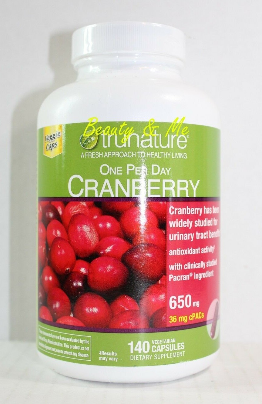 trunature CRANBERRY 650mg, 140 Capsules ** Maintain Healthy Urinary Tract **