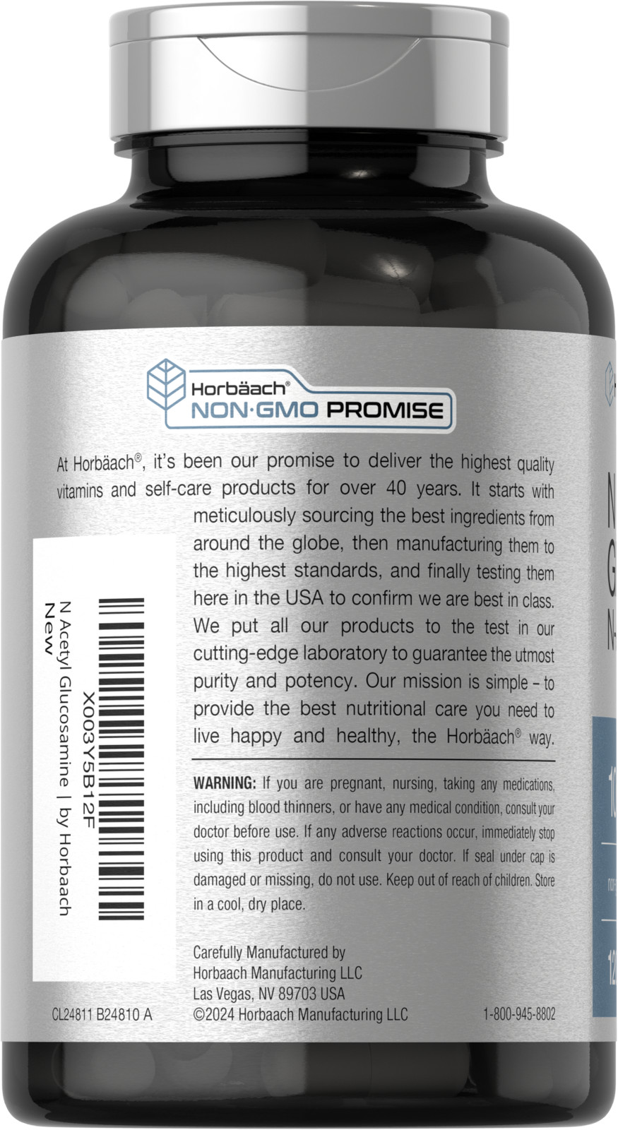 N-Acetyl Glucosamine 1000mg | 120 Capsules | N-A-G Supplement | by Horbaach