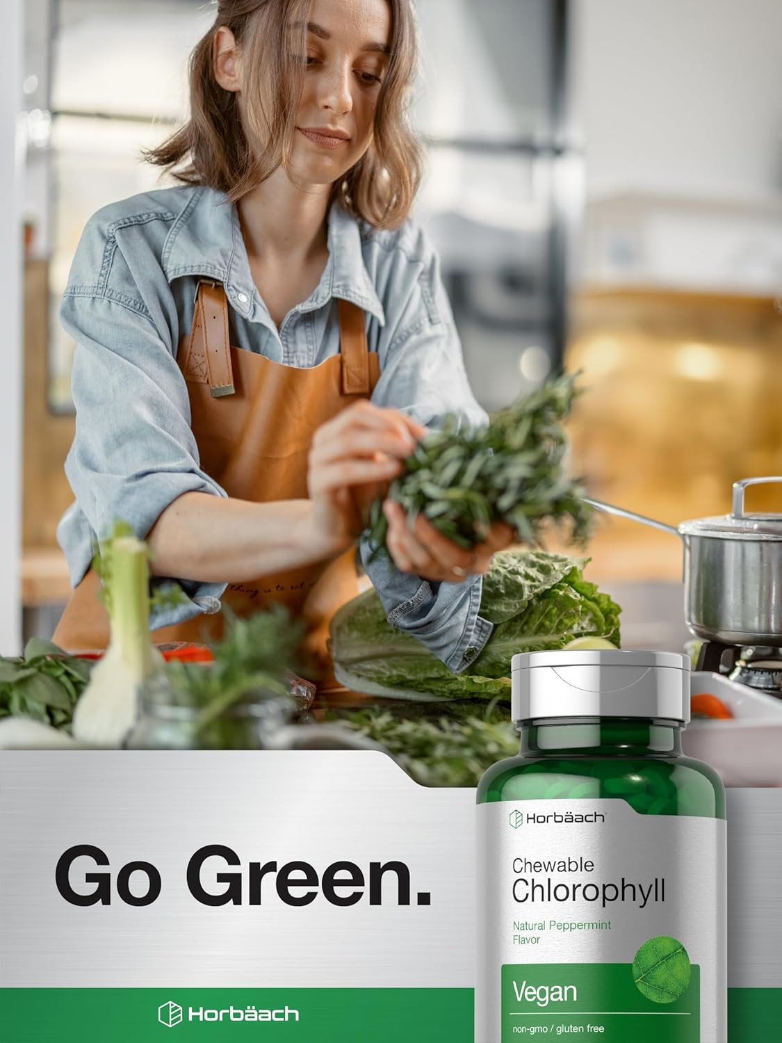 Chlorophyll Chewable Tablets 300ct | Peppermint Vegan | Non-GMO Gluten Free