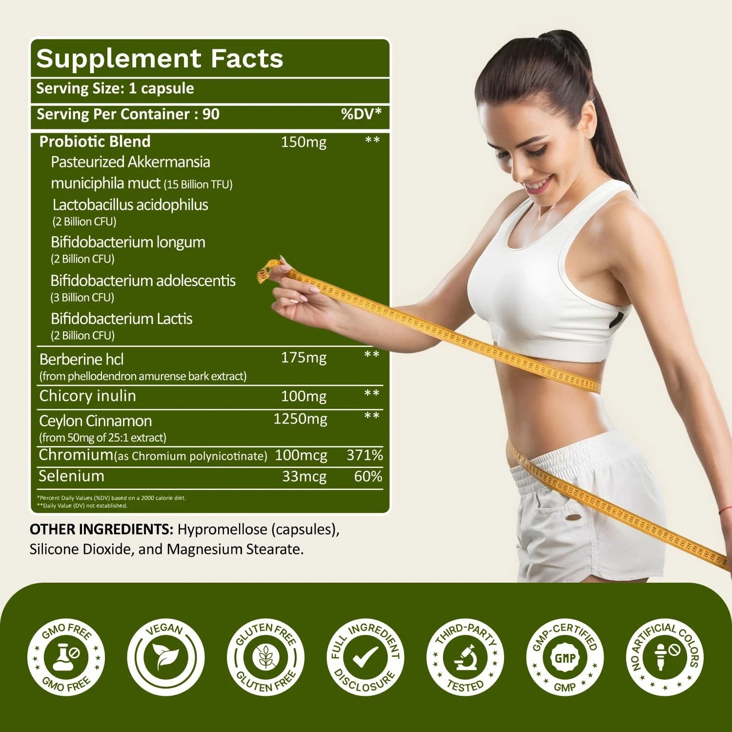 XpandAge Akkermansia Probiotic 90 Veg Caps Gut Health Berberine Cinnamon