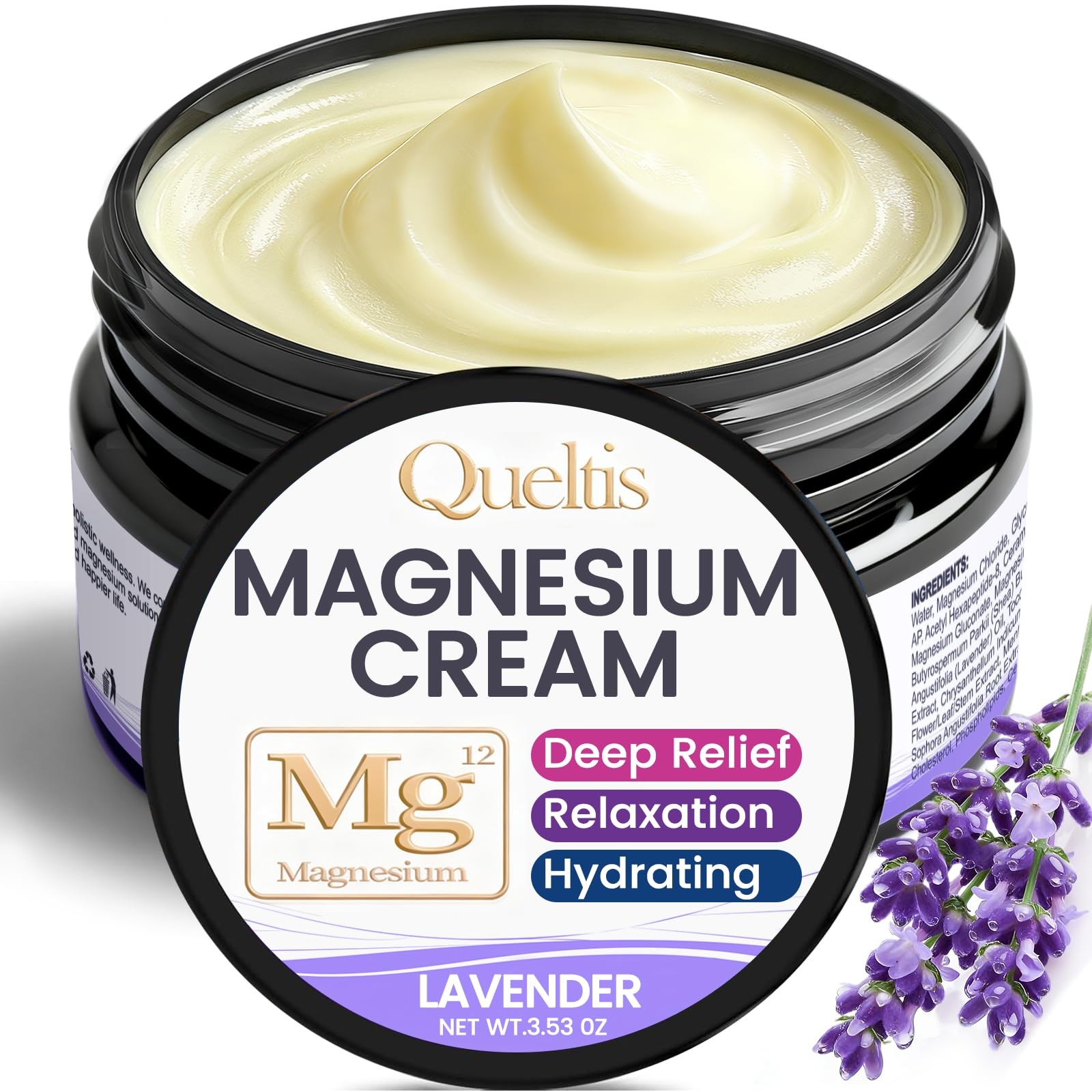 QUELTIS Magnesium Cream, Lotion for Sleep, 3.53 Ounce (Pack of 1)