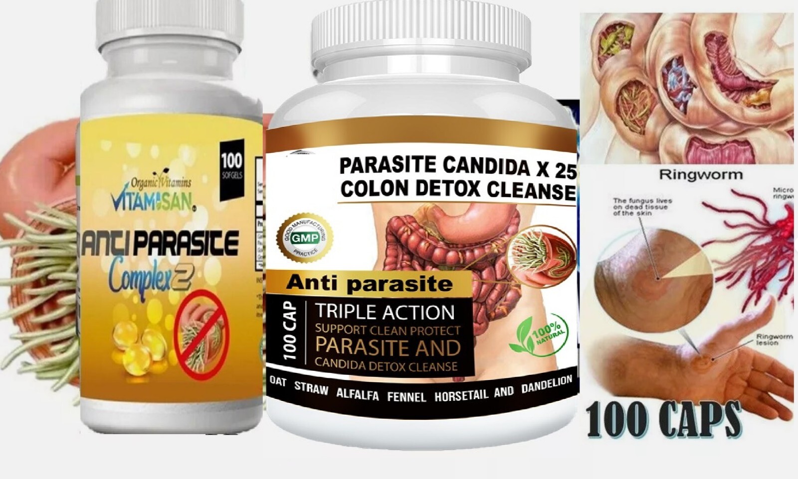 Parasite Cleanse Detox kit 200 Caps Body Boost Health Ultra Blast Quick garlic
