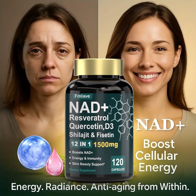 NAD+ Supplement 1500mg with Resveratrol | Cellular Health & Energy | 120 Caps US