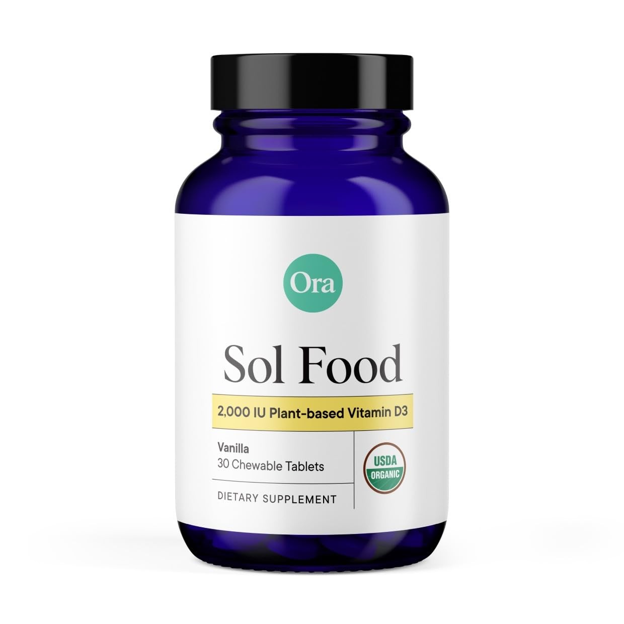 Ora Organic Vitamin D3 2000IU – Vegan Vitamin D Chewables from Lichen for Bon…