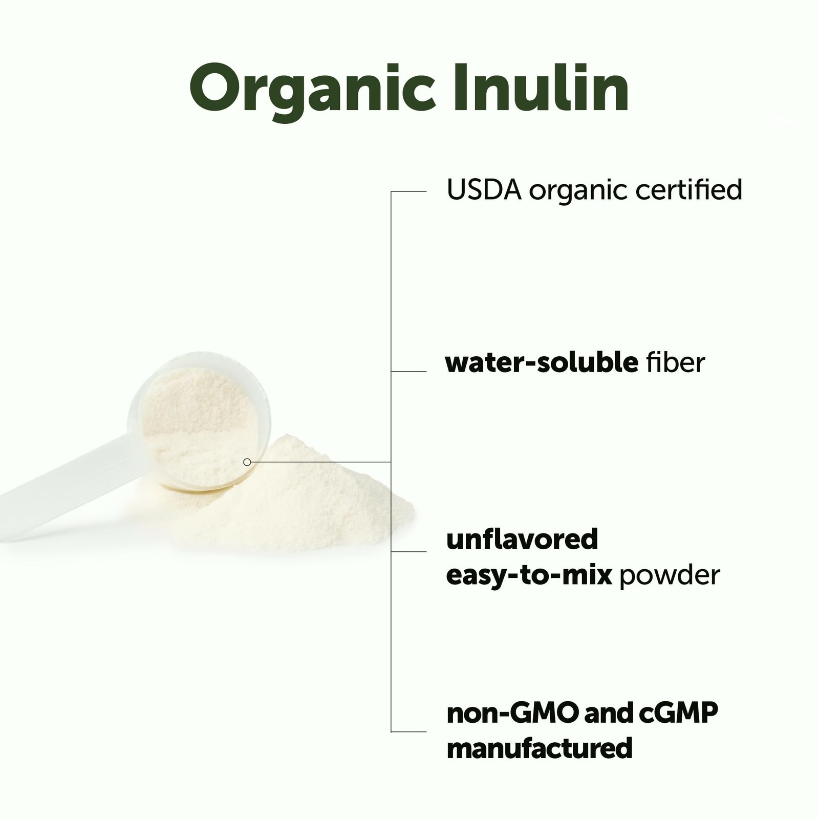 Micro Ingredients Organic Inulin FOS Fiber Powder, 1.1 lb | Quick WaterSolubl…