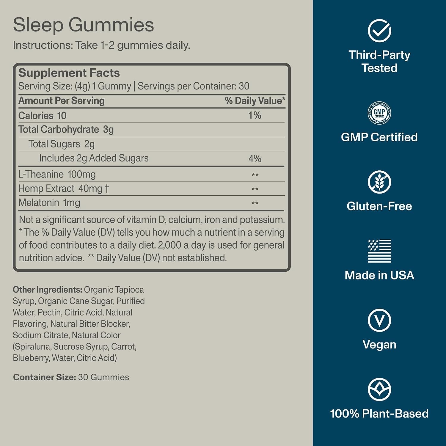 Melatonin Sleep Gummies Adults 30 Ct Sour Blue Raspberry Sleep Aid