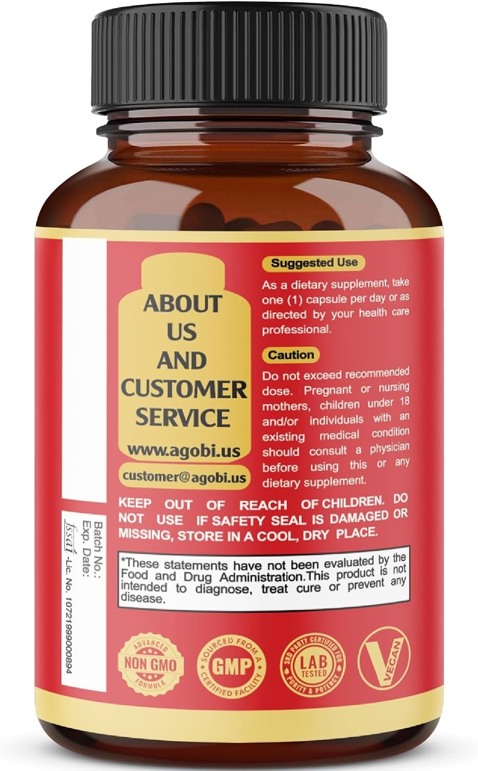 90 Ashwagandha Capsules for Immune Support & Mood Balance, 3- Supply