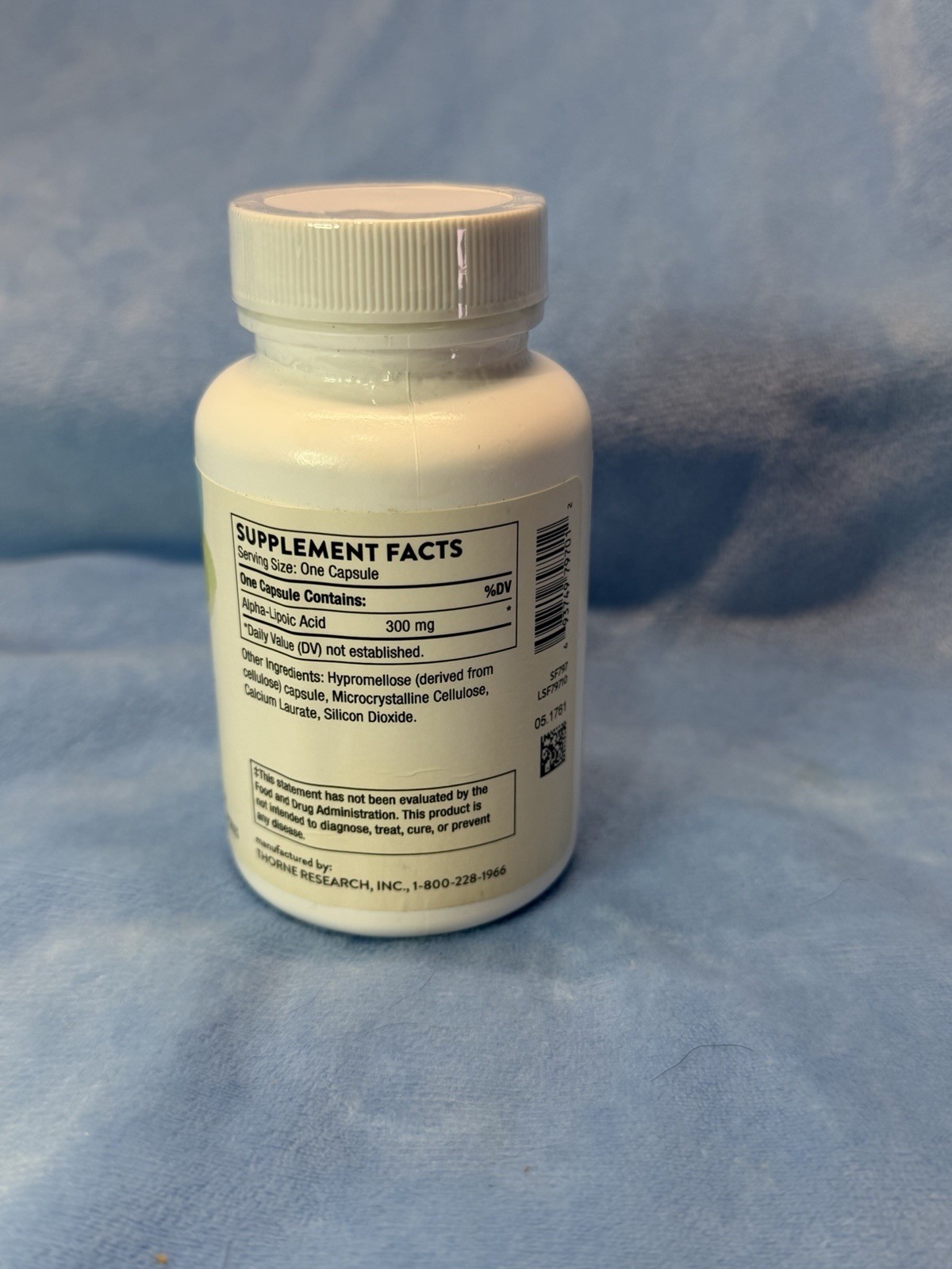 Thorne Alpha-Lipoic Acid 300mg – 60 Caps – New Sealed Bottle EXP 08/28