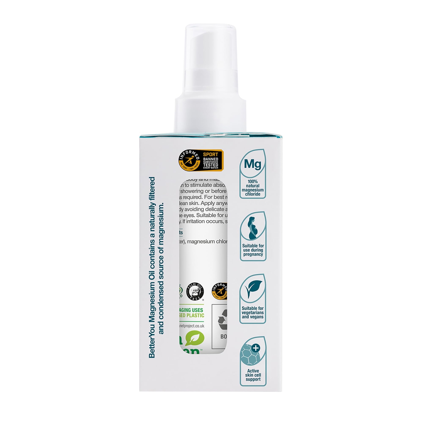 Body Spray Magnesium Supplement for Muscle Recovery and Pain Relief 3.4 Fl Oz