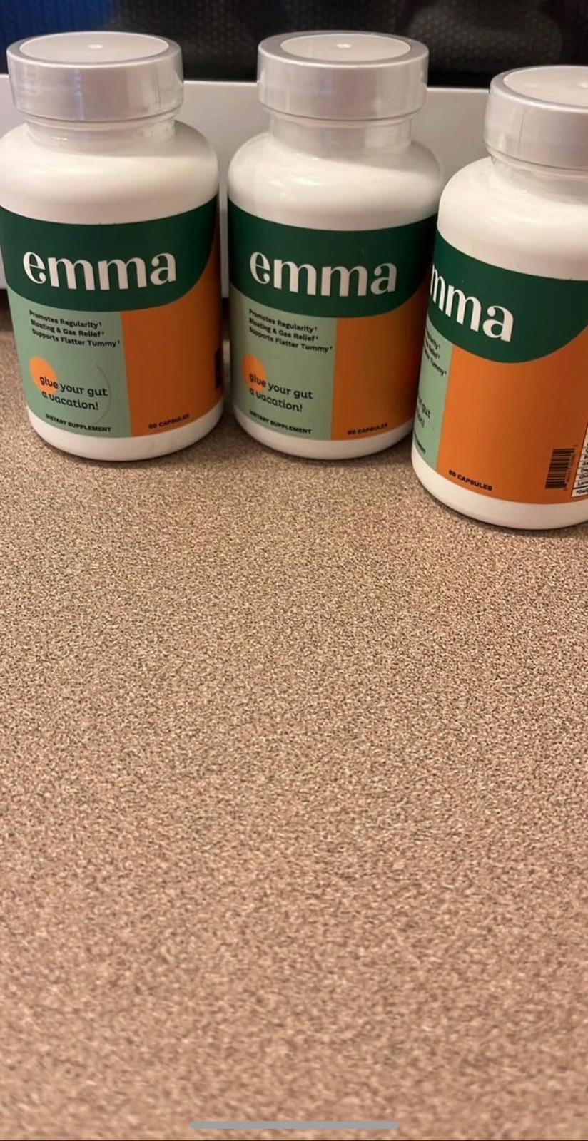 Emma gut dietary supplement; brand new; original packaging; 3 bottles
