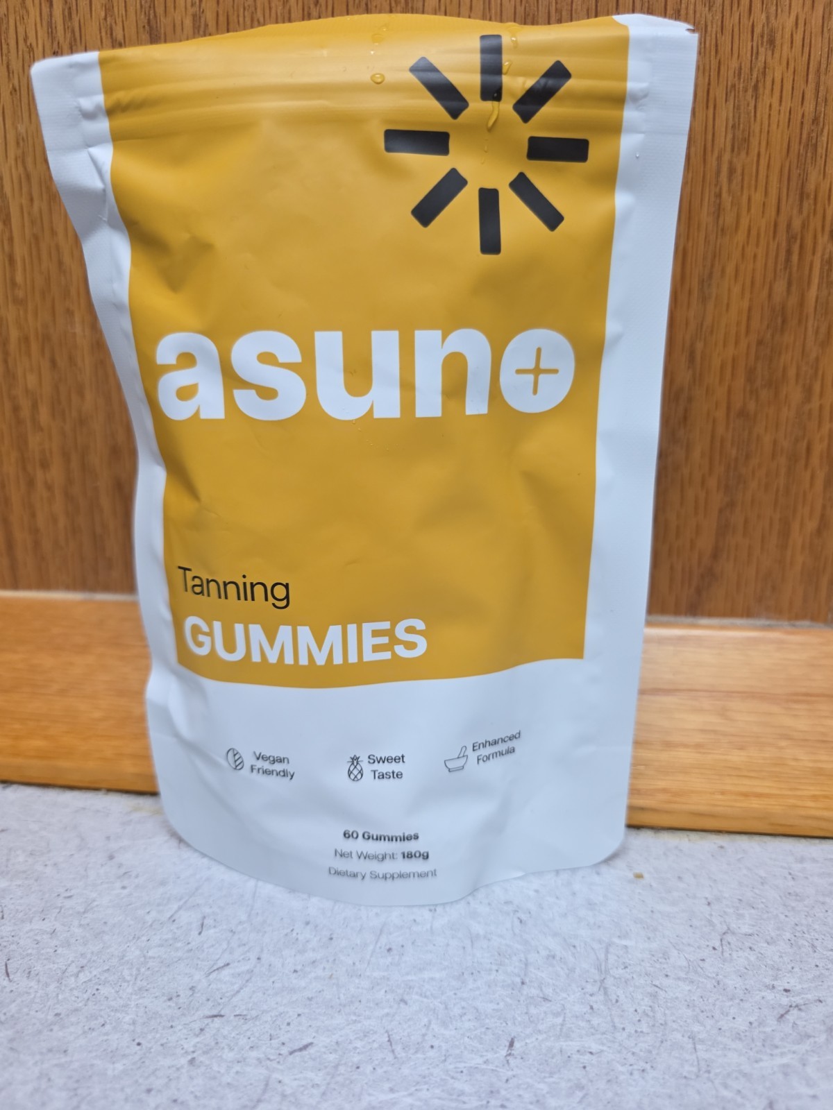 Tanning Gummies Beta Carotene Peach Mango Vegan 60 CT Astaxanthin Asuno