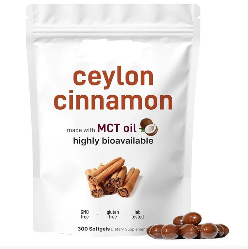2 Pack Ceylon Cinnamon 7200mg 300 Softgels with MCT Oil Organic Joint Support