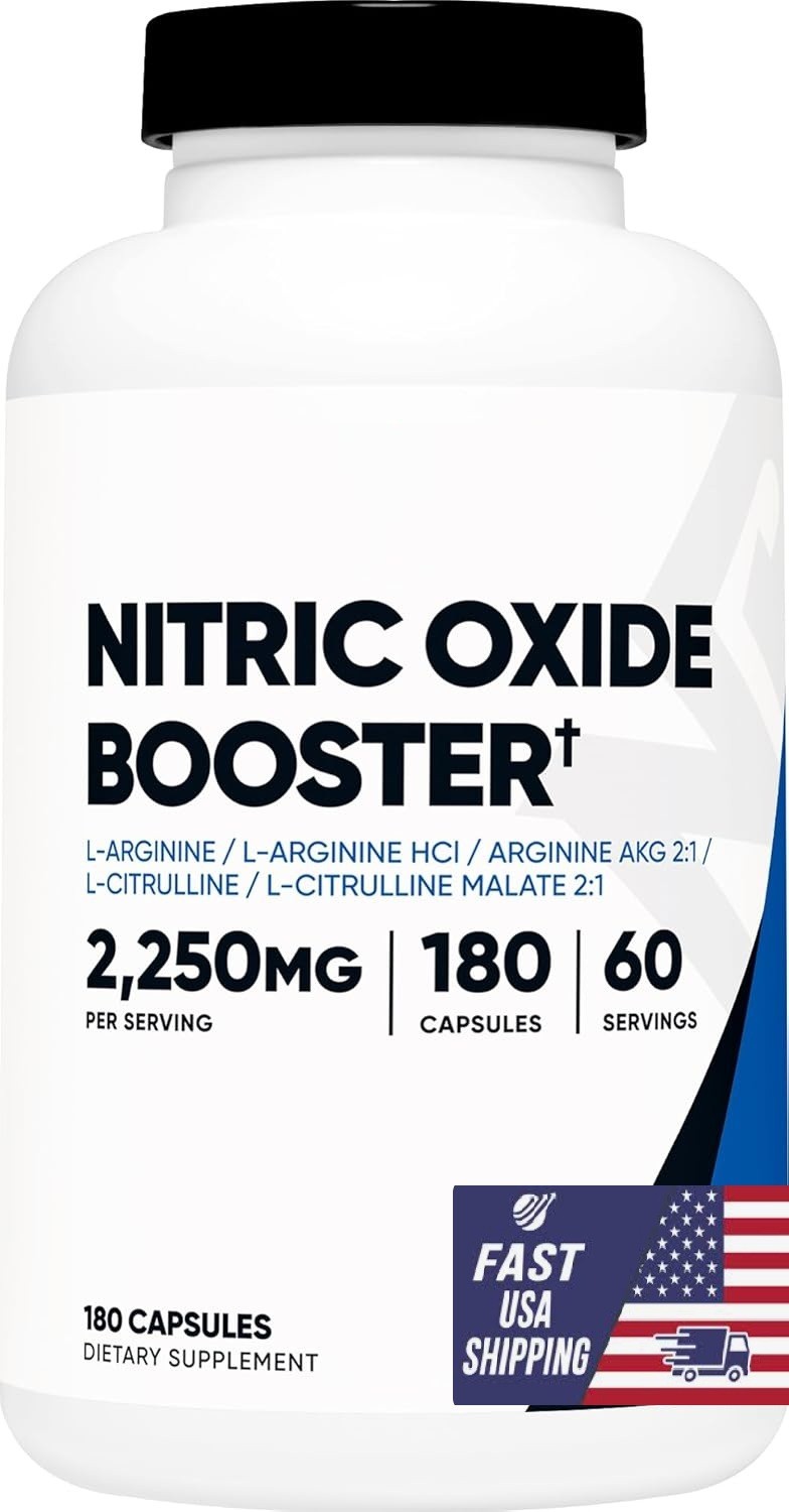 180ct Cápsula Potenciadora Oxido nítrico 2250mg Para Mayor Energía Resistencia