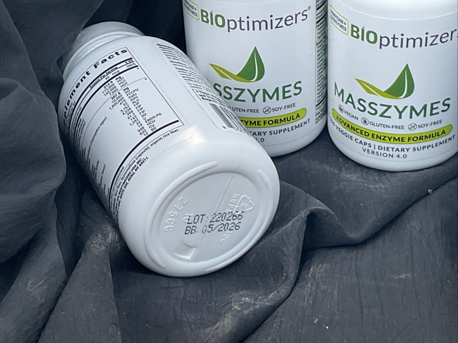 3X MassZymes 4.0 – Digestive Enzymes by BiOptimizers (250 Veg Caps Each). 5/26