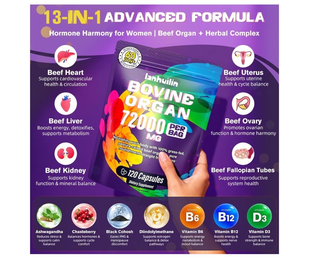Beef Organ Supplement for Women 120count