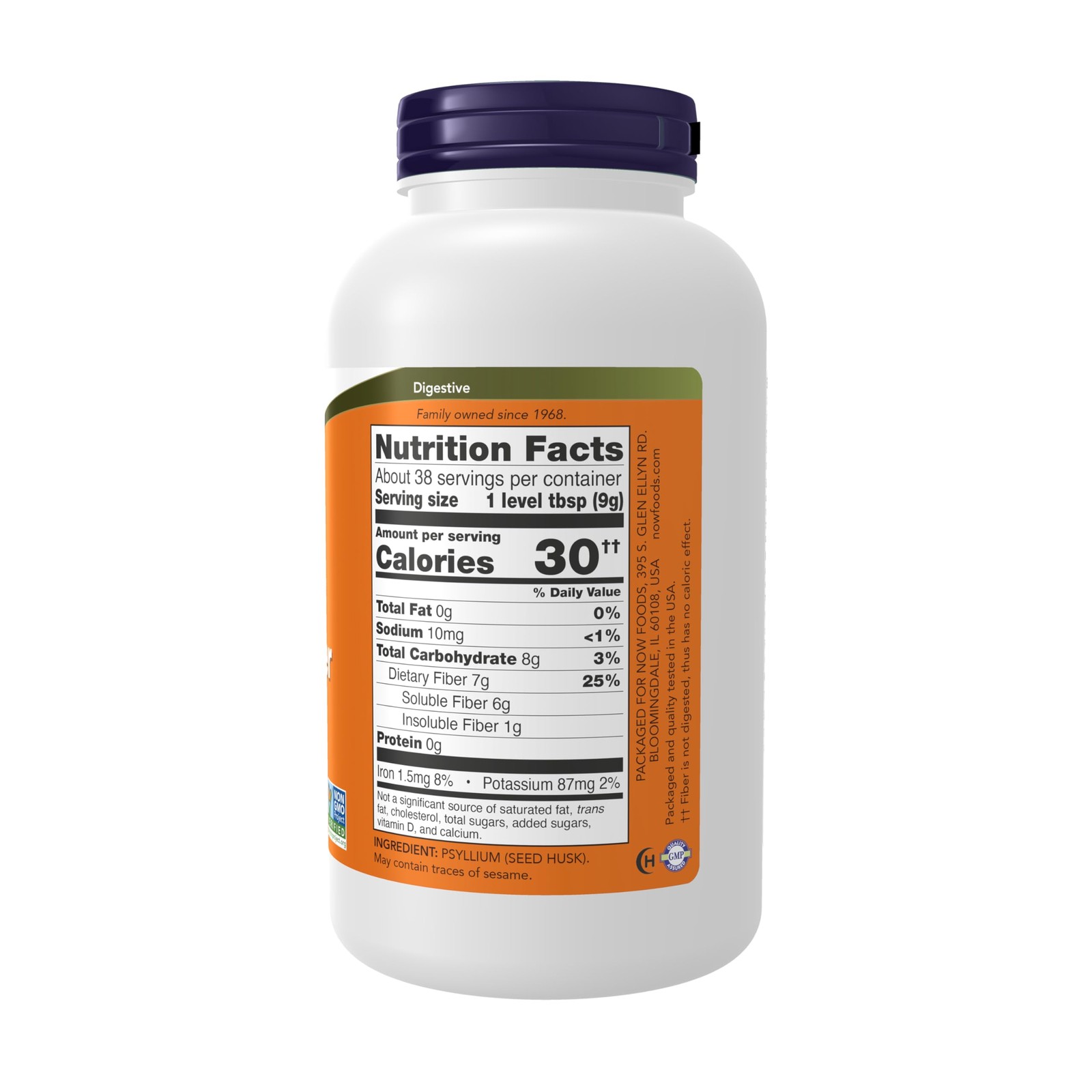 NOW Foods Supplements, Psyllium Husk Powder, 12 Ounce (Pack of 1), No Color