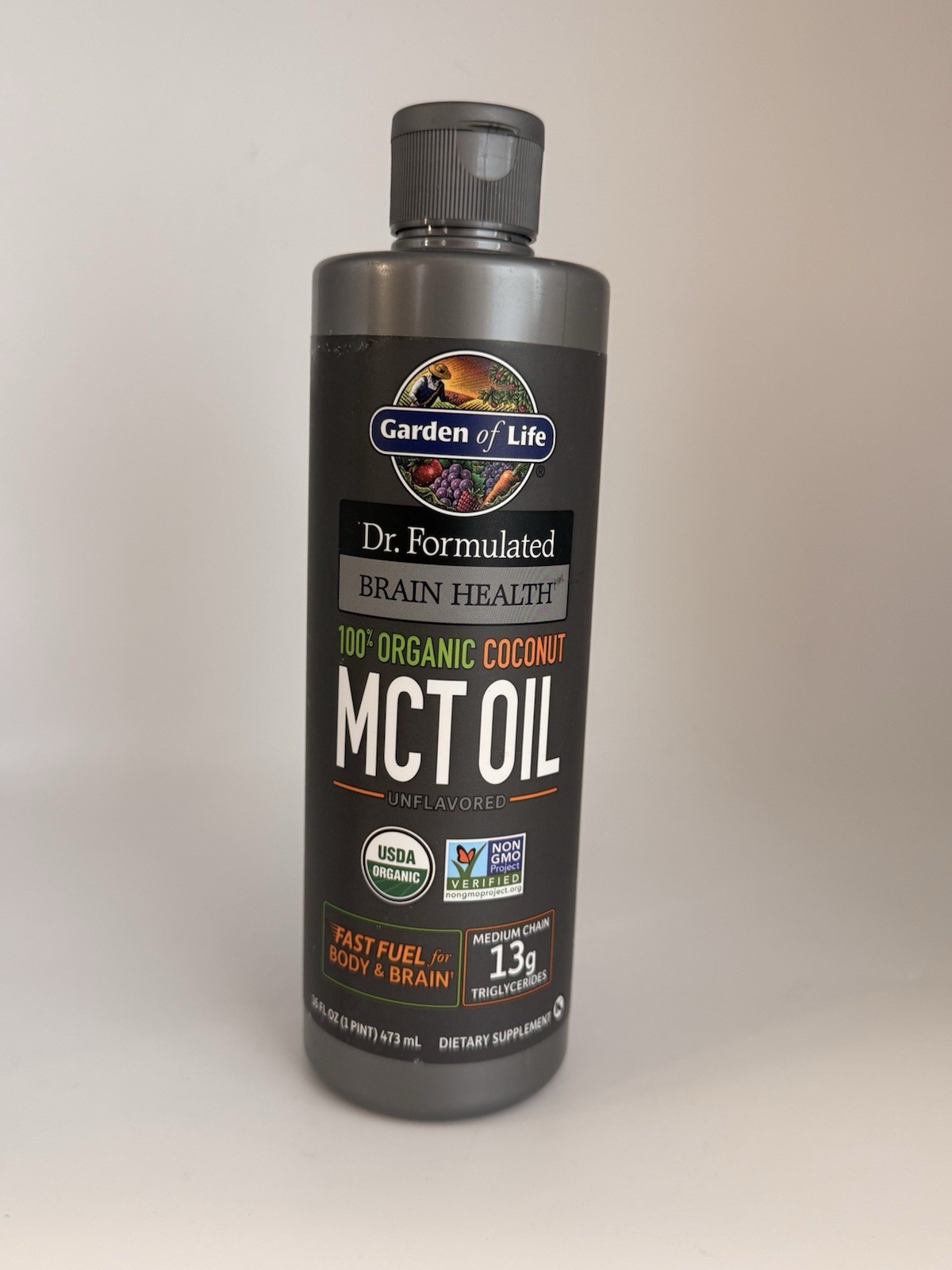 Organic MCT Coconut Oil 16 Fl Oz Non GMO Vegan Gluten Free Keto Paleo Friendly