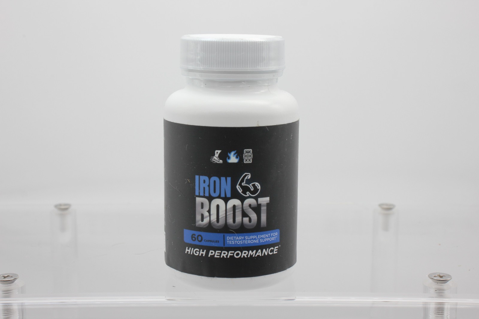 Iron Boost 3 PC Male Testosterone Support Mens Supplement; 180 Capsules (60X3)