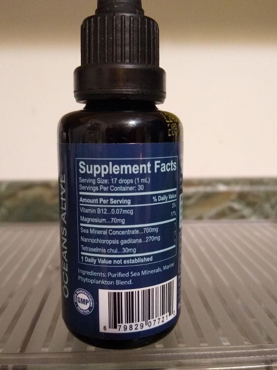 Activation Products Oceans Alive Recharge Phytoplankton Brain Supplement 08/2027