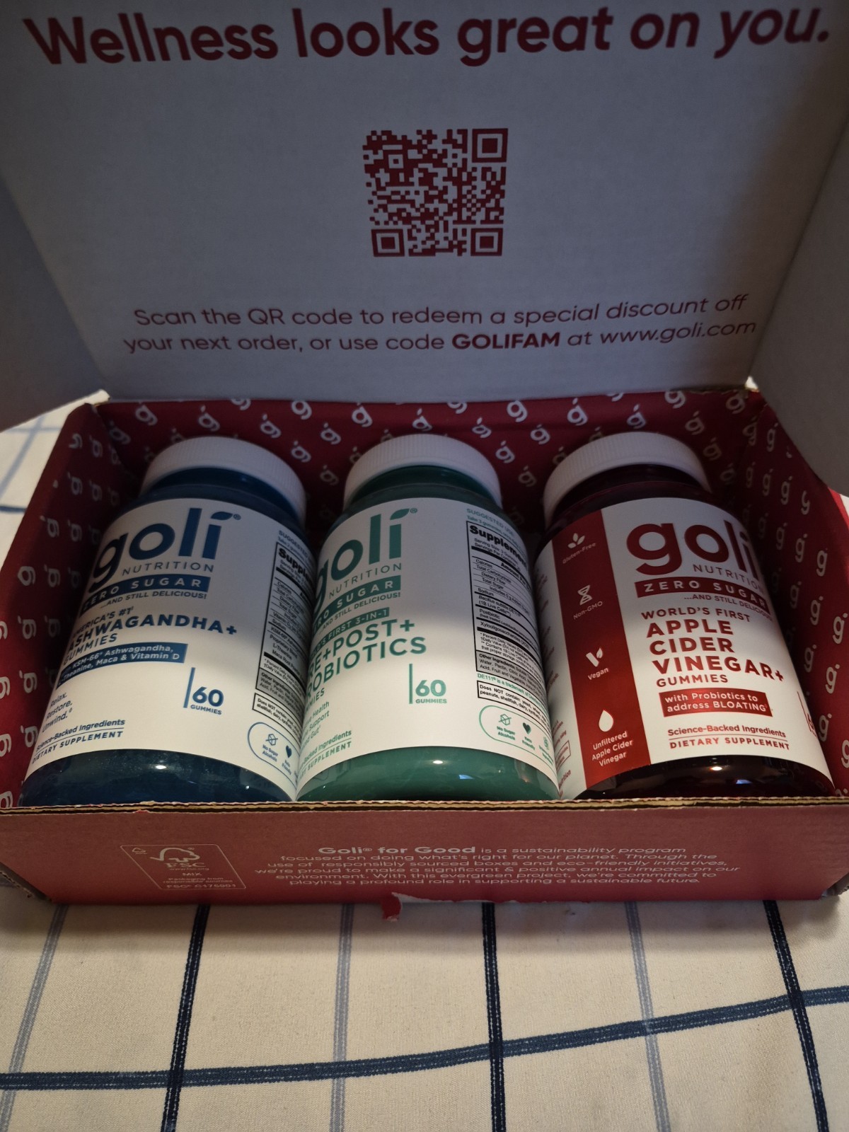 3 Bottles Goli Zero Sugar Best Seller Trio Set Gummies, 60 Counts Per Bottle