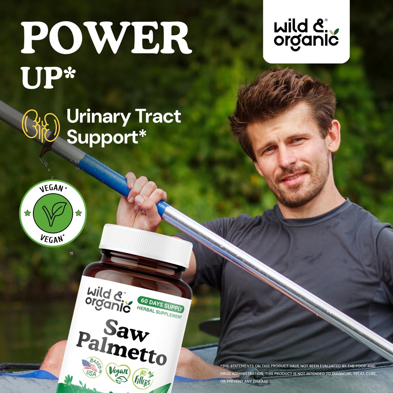 Organic Saw Palmetto Capsules 500mg – Urinary Tract Support for Men & Women – 60