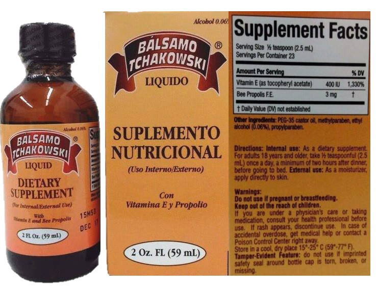 BALSAMO TCHAKOWSKI LIQUID DIETARY SUPPLEMENT 2 FL STOMACH ULCER PAIN RELIEF