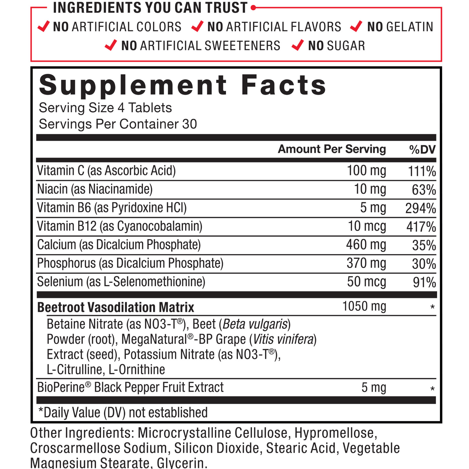 Total Beets Circulation Superfood Beet Root with Blood Pressure Support 120ct