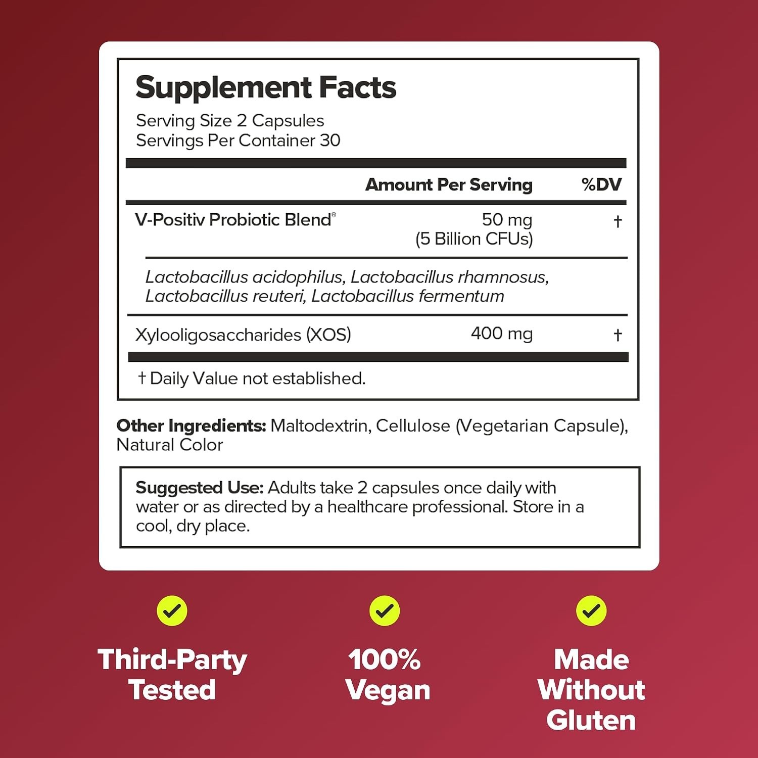 Natural Vaginal Probiotics – 60 Capsules for Optimal pH Balance & Flora Health