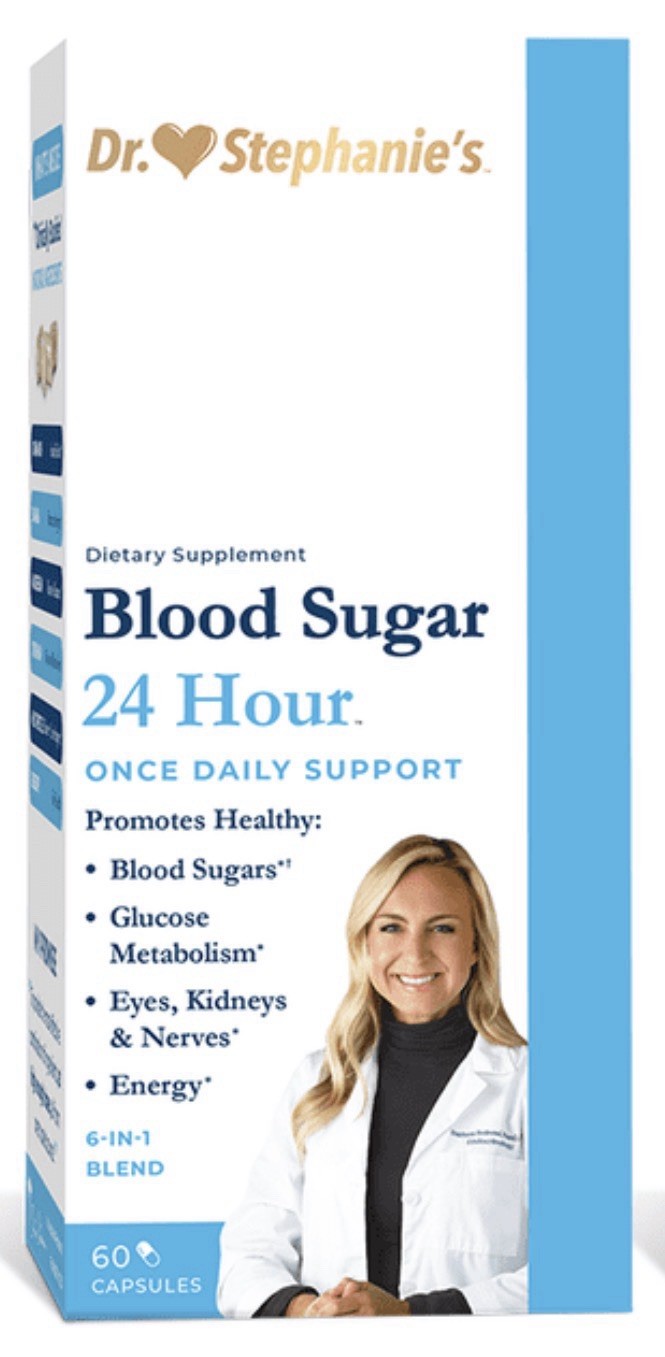 🔥Dr Stephanie’s Blood Sugar Support 24 Hour Once Daily 60ct 08/2028 Supplement