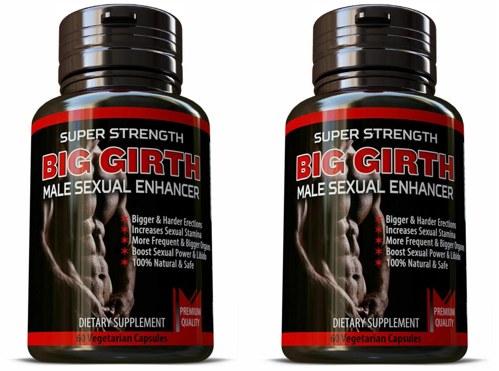 Big Girth Male Enhancement 120 Pills Stamina Booster Libido Natural Supplement