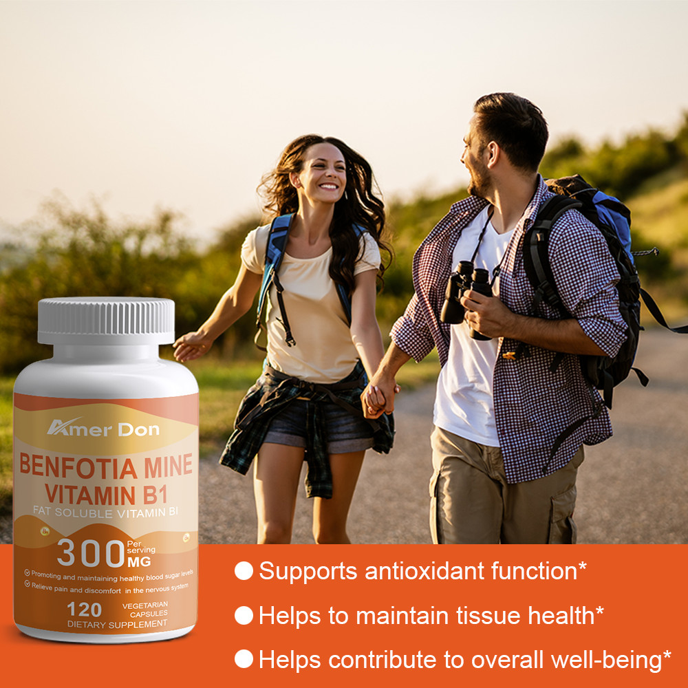Benfotiamine 300mg 60/120 Caps Vitamin B1 Benfotiamine Thiamine Fat-Soluble