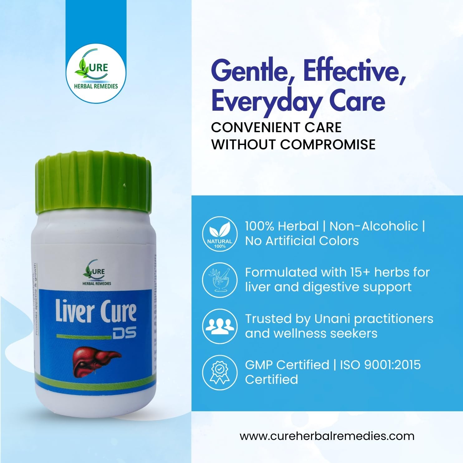 2 X Liver Cure DS – Herbal Liver Health & Natural Detox Supplement – 170 Tablet