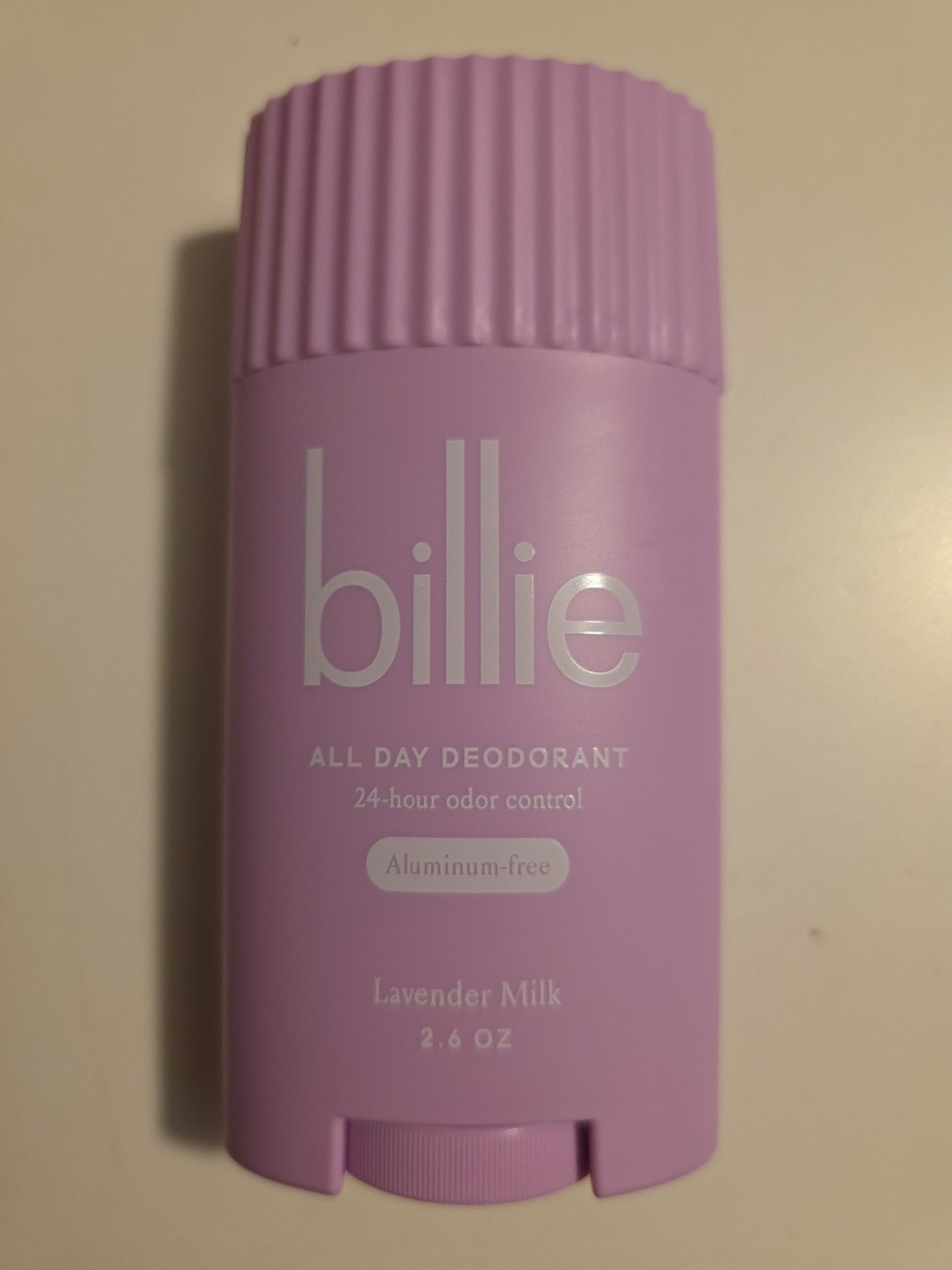 Billie All Day Deodorant, 24-Hour Odor Protection, Aluminum-Free, Lavender Milk