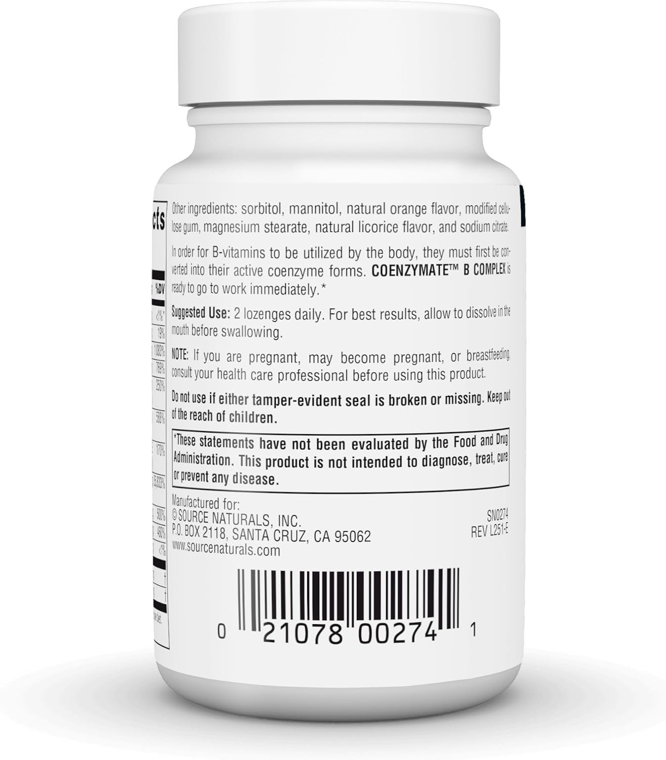 Coenzymate B Complex Lozenges – Orange Flavored Energy Support