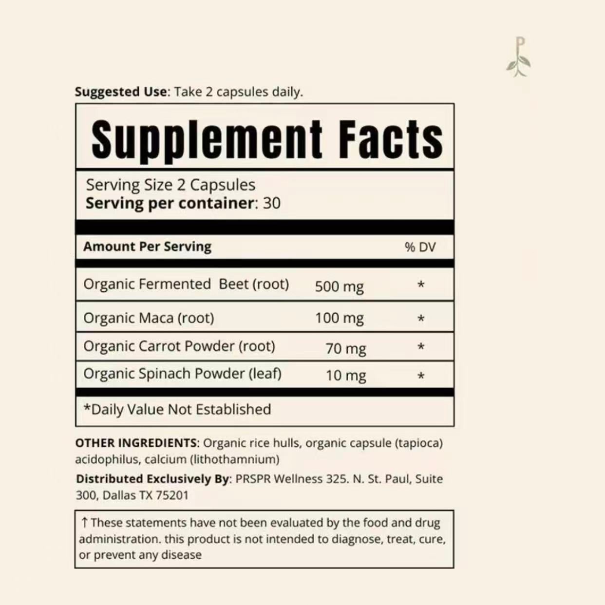 NEW Beet Root & Maca Vegan Capsules – 60 for Enhanced Health & Performance+