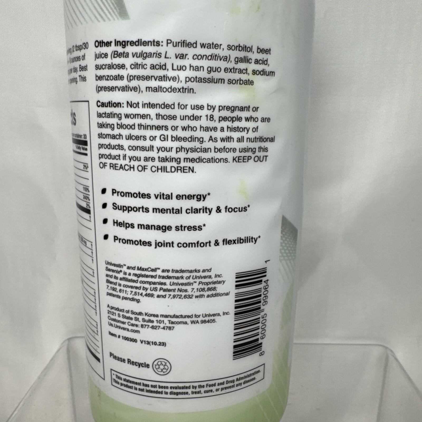 Univera Xtra Concentrate Vital Energy Stress Management Focus and Clarity