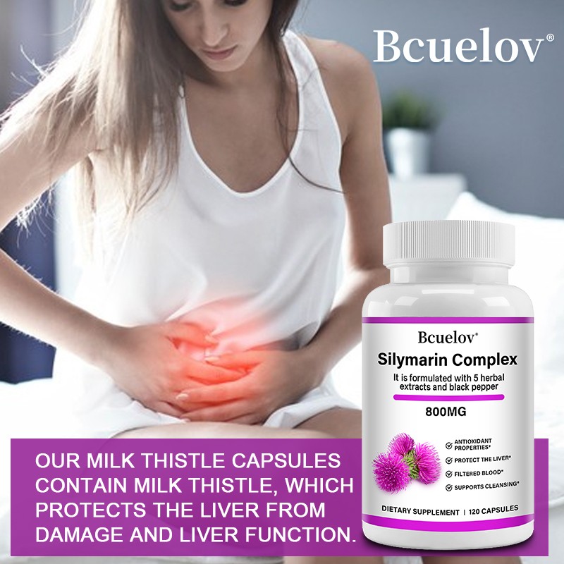 Liver Cleanse Detox Milk Thistle Extracts Silymarin,Artichoke,Dandelion,Turmeric