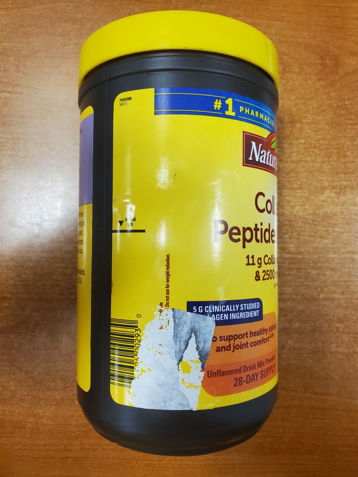 Nature Made Collagen Peptides & Biotin Powder 28 Day Supply 11.2oz Exp. 3/27 E3C
