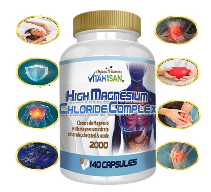 Magnesium Citrate 2000 Serving 140 Capsules High Potency Big Bottle Strong USA