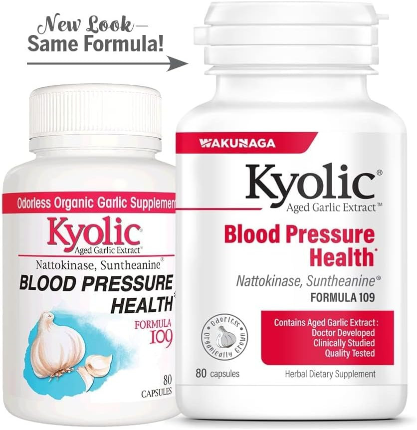 Aged Garlic Extract Formula 109, Blood Pressure Health*, 80 Capsules