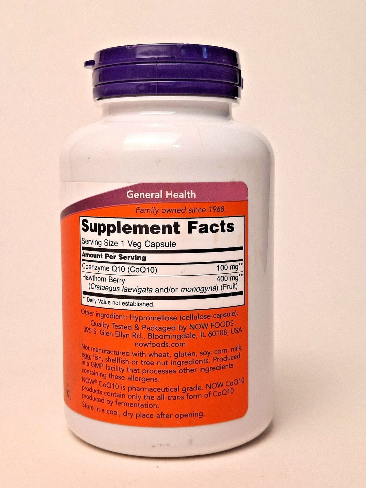 NOW Foods CoQ10 Vitamins 100 mg Cardiovascular Health 180 Caps NEW SEALED