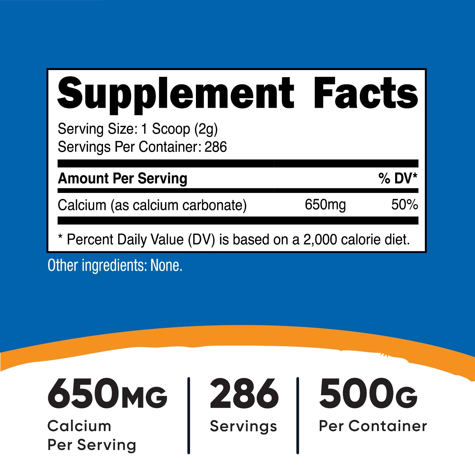 Nutricost Calcium Carbonate Powder 500 Grams – Non-GMO, Gluten Free