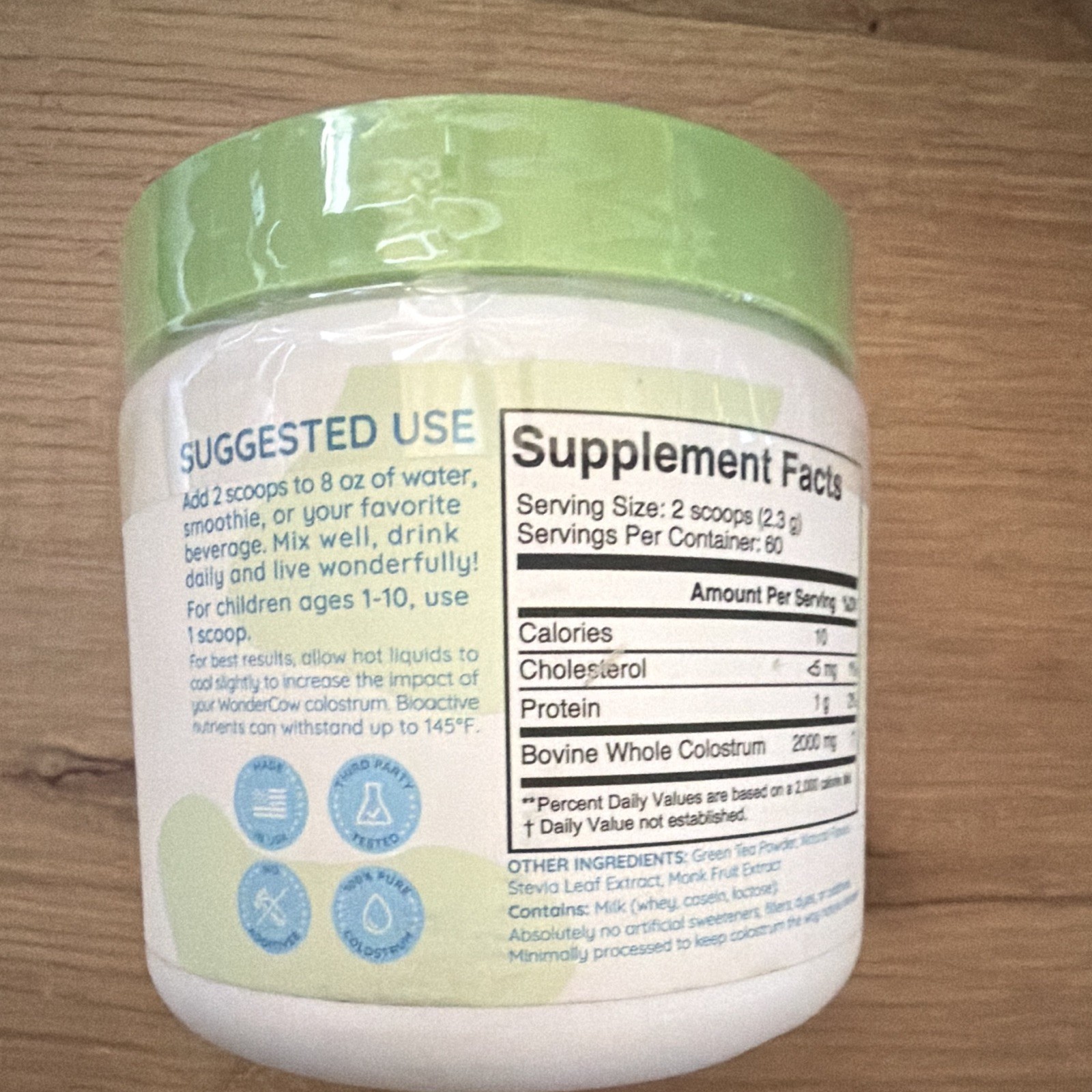 Wondercow Colostrum Restore & Revitalize Powder Matcha