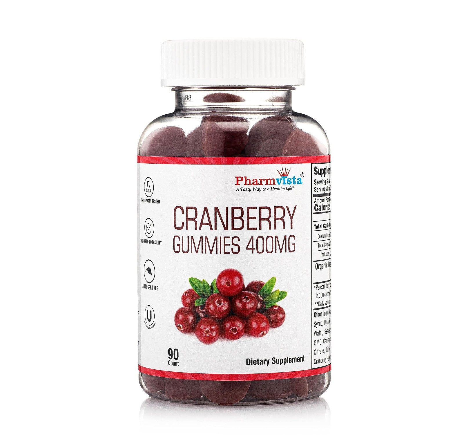 Cranberry Gummies for Kids & Adults 400mg-Gluten Free Allergen Free Nutrient …