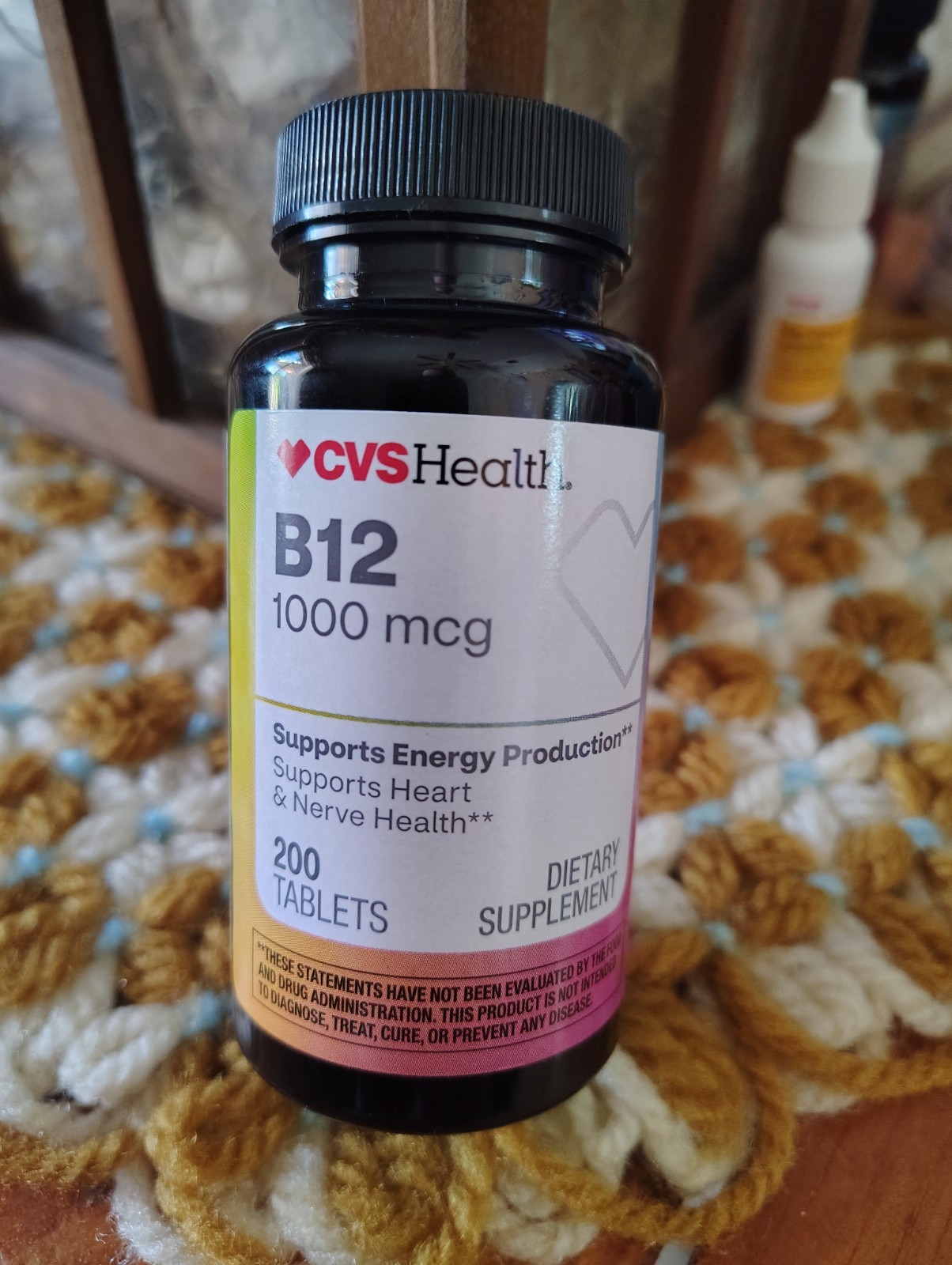 💪B12 1000 mcg – 200 Tablet Vitamin B12 (cobalamin) essential for your body.