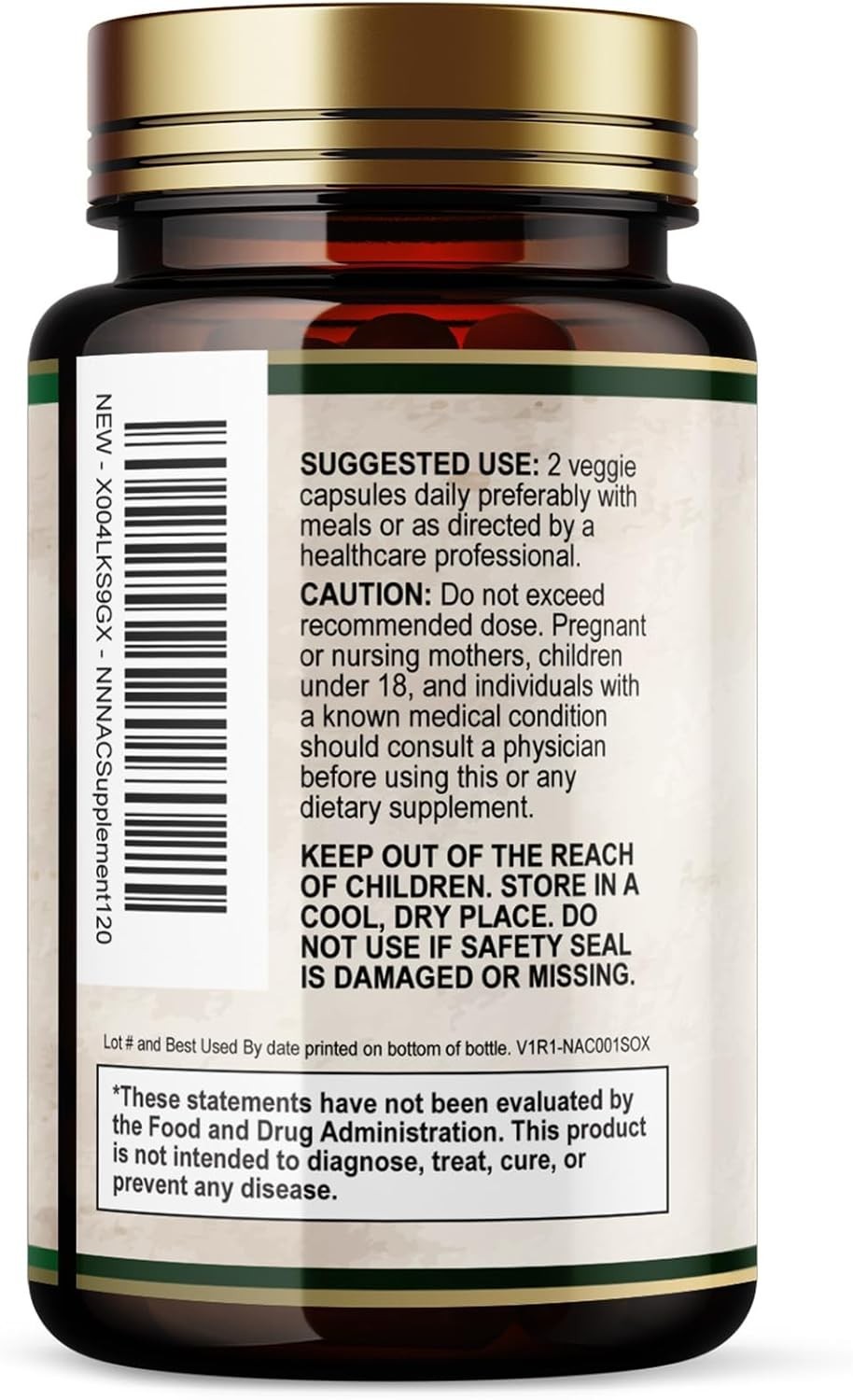 NATURES N-Acetyl-L-Cysteine (NAC) 1200 mg Per Serving – NAC Supplements for Lung
