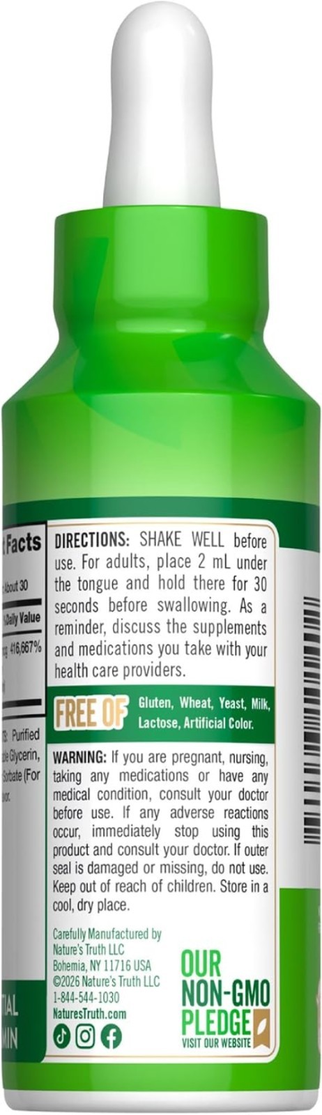 10,000 mcg B12 Sublingual Drops in Berry Flavor | Easy & Fast-Acting