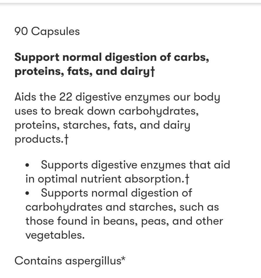 Nutrilite Digestive Enzymes – supports optimal nutrient absorption – 90 Capsules