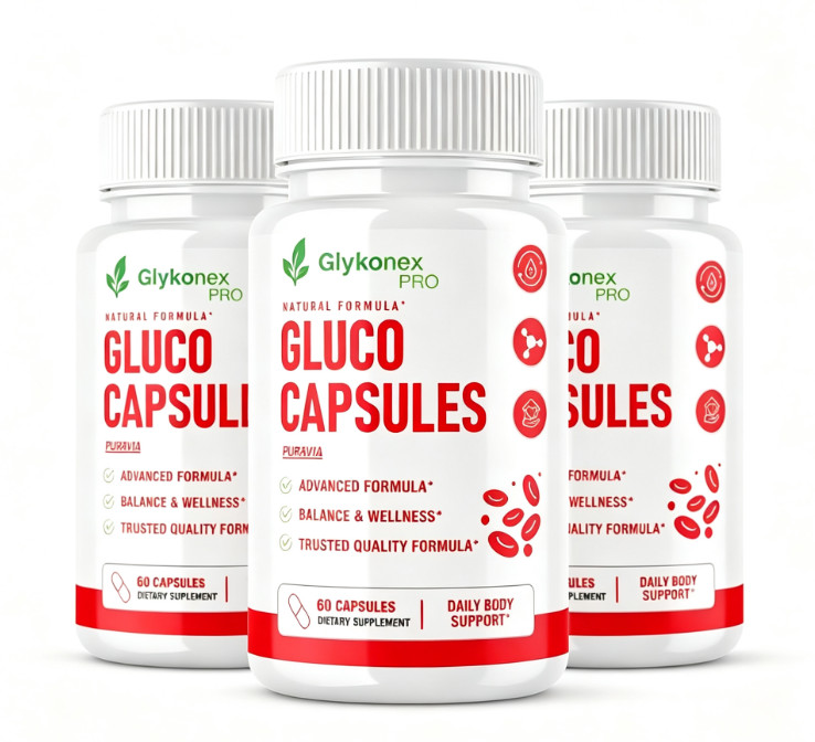 1-5x Glykonex Pro Gluco Capsules Daily Blood‑Sugar Optimizer Support Pills 60 ct