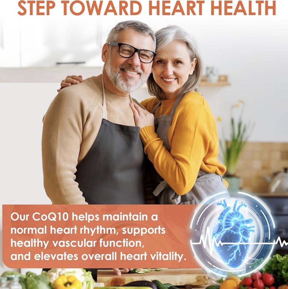 Ubiquinol CoQ10 300mg Softgels for Heart Health & Energy, 120 Count